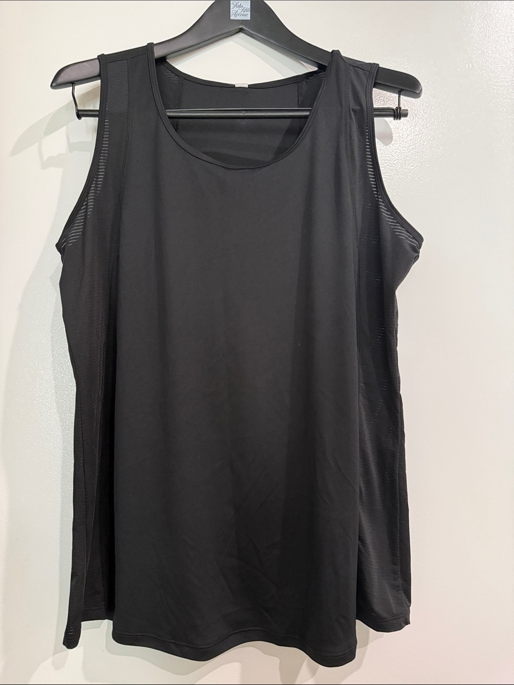 RBX Black Athletic Tank with Mesh Side Panels